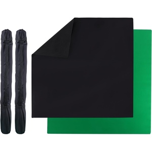 image:imageGSE Games amp Sports Expert 32 x 32 Inches Rubber AntiSlip Playmat Mahjong Dominoes Poker Cards and Board Games Tabletop Cover Mat with Carrying Bag GreenBlack  Green