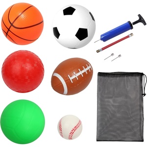 image:imageGSE Games amp Sports Expert 578510 Inflatable Playground Ball Kickball Bouncy Dodge Ball Handball for KidAdult Perfect for Recess Ball Games Gym Yoga Exercises Schools Sports ActivitiesSet of 6 Sports Balls