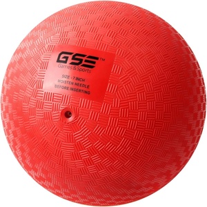 image:imageGSE Games amp Sports Expert 578510 Inflatable Playground Ball Kickball Bouncy Dodge Ball Handball for KidAdult Perfect for Recess Ball Games Gym Yoga Exercises Schools Sports ActivitiesRed