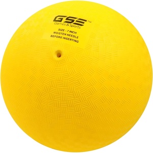 image:imageGSE Games amp Sports Expert 578510 Inflatable Playground Ball Kickball Bouncy Dodge Ball Handball for KidAdult Perfect for Recess Ball Games Gym Yoga Exercises Schools Sports ActivitiesYellow