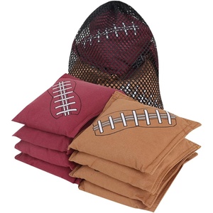 image:imageGSE Games amp Sports Expert Set of 8 Premium Weather Resistant Cornhole Bags Regulation Size and Weight Bean Bags for Cornhole Toss Games Several Styles AvailableFootball