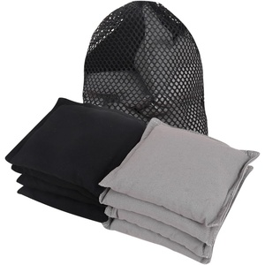 image:imageGSE Games amp Sports Expert Set of 8 Premium Weather Resistant Cornhole Bags Regulation Size and Weight Bean Bags for Cornhole Toss Games Several Styles AvailableBlack  Grey