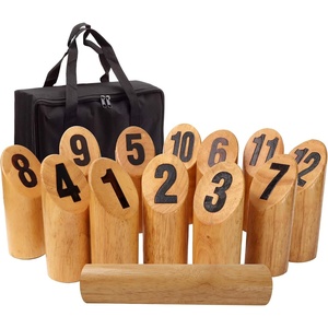 image:imageGSE Games amp Sports Expert Wooden Throwing Game 12 Numbered Block Toss Yard GameKubb Yard Game Set with Carrying Bag for Outdoor Backyard Lawn Park with Family and FriendsNumbered Game Set