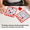 image:imageGSE Bingo Game Cards with EasyRead Numbers 100 Reusable Paper Bingo Sheets Set100pack