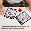 image:imageGSE Bingo Game Cards with EasyRead Numbers 100 Reusable Paper Bingo Sheets Set18pack