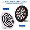 image:imageGSE Games amp Sports Expert 18 Regulation Size Steel Tip Dartboard Game Set Excellent BristleSisal Paper Baseball Bullseye Dart Board Game Set Several Styles Available2in1 Flocking BullseyeDart Board Set