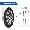 image:imageGSE Games amp Sports Expert 18 Regulation Size Steel Tip Dartboard Game Set Excellent BristleSisal Paper Baseball Bullseye Dart Board Game Set Several Styles Available2in1 Flocking BullseyeDart Board Set