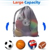 image:imageGSE Games amp Sports Expert 24x3630x40 XLarge Mesh Sports Equipment Drawstring Bag for Soccers Basketballs FootballsGrey