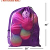image:imageGSE Games amp Sports Expert 24x3630x40 XLarge Mesh Sports Equipment Drawstring Bag for Soccers Basketballs FootballsPurple