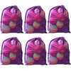 image:imageGSE Games amp Sports Expert 24x3630x40 XLarge Mesh Sports Equipment Drawstring Bag for Soccers Basketballs FootballsPurple