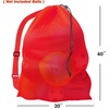 image:imageGSE Games amp Sports Expert 24x3630x40 XLarge Mesh Sports Equipment Drawstring Bag for Soccers Basketballs FootballsRed