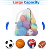 image:imageGSE Games amp Sports Expert 24x3630x40 XLarge Mesh Sports Equipment Drawstring Bag for Soccers Basketballs FootballsWhite