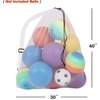 image:imageGSE Games amp Sports Expert 24x3630x40 XLarge Mesh Sports Equipment Drawstring Bag for Soccers Basketballs FootballsWhite