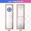image:imageGSE Games amp Sports Expert 2in1 Solid Wood Shuffleboard and Curling Tabletop Game Board Set with 8 Rollers for Family and Friends
