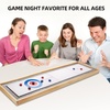 image:imageGSE Games amp Sports Expert 2in1 Solid Wood Shuffleboard and Curling Tabletop Game Board Set with 8 Rollers for Family and Friends