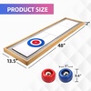 image:imageGSE Games amp Sports Expert 2in1 Solid Wood Shuffleboard and Curling Tabletop Game Board Set with 8 Rollers for Family and Friends
