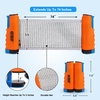 image:imageGSE Games amp Sports Expert Adjustable Retractable Ping Pong Net Set amp Post Professional Table Tennis Rackets and Balls Net with Posts and Storage Bag  Pingpong Paddle and Game Table Accessories  AdjustableOrange Net