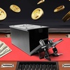image:imageGSE Games amp Sports Expert CasinoHome Custom Poker Table Steel Rake Toke Drop Box with Money Bill Drop Slot or Acrylic Money Plunger PaddlePoker Table Toke Drop Box