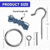 image:imageGSE Games amp Sports Expert Hook and Ring DIY Kit Stainless Steel Ring Toss Target Game Set with Nylon String and Accessory for Indoor and Outdoor with Family and Friends