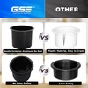 image:imageGSE Games amp Sports Expert Jumbo Aluminum Cup Holder Dropin Cup Holder for Casino Poker Tables Work Desks Boats RVs Cars amp Trucks Silver 2PackBlack