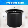 image:imageGSE Games amp Sports Expert Jumbo Aluminum Cup Holder Dropin Cup Holder for Casino Poker Tables Work Desks Boats RVs Cars amp Trucks Silver 2PackBlack