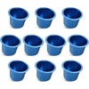 image:imageGSE Games amp Sports Expert Jumbo Aluminum Cup Holder Dropin Cup Holder for Casino Poker Tables Work Desks Boats RVs Cars amp Trucks Silver 2PackBlue