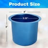 image:imageGSE Games amp Sports Expert Jumbo Aluminum Cup Holder Dropin Cup Holder for Casino Poker Tables Work Desks Boats RVs Cars amp Trucks Silver 2PackBlue