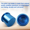 image:imageGSE Games amp Sports Expert Jumbo Aluminum Cup Holder Dropin Cup Holder for Casino Poker Tables Work Desks Boats RVs Cars amp Trucks Silver 2PackBlue