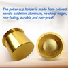 image:imageGSE Games amp Sports Expert Jumbo Aluminum Cup Holder Dropin Cup Holder for Casino Poker Tables Work Desks Boats RVs Cars amp Trucks Silver 2PackGold