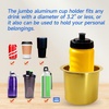 image:imageGSE Games amp Sports Expert Jumbo Aluminum Cup Holder Dropin Cup Holder for Casino Poker Tables Work Desks Boats RVs Cars amp Trucks Silver 2PackGold