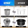 image:imageGSE Games amp Sports Expert Jumbo Aluminum Cup Holder Dropin Cup Holder for Casino Poker Tables Work Desks Boats RVs Cars amp Trucks Silver 2PackSilver