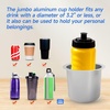 image:imageGSE Games amp Sports Expert Jumbo Aluminum Cup Holder Dropin Cup Holder for Casino Poker Tables Work Desks Boats RVs Cars amp Trucks Silver 2PackSilver