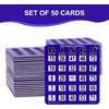 image:imageGSE Games amp Sports Expert Jumbo EasyRead Shutter Slide Bingo Cards Bulk Reusable JamProof Bingo Game Cards with Fingertip Slide Windows for Large Groups 25PackBlue