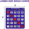 image:imageGSE Games amp Sports Expert Jumbo EasyRead Shutter Slide Bingo Cards Bulk Reusable JamProof Bingo Game Cards with Fingertip Slide Windows for Large Groups 25PackBlue