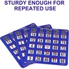 image:imageGSE Games amp Sports Expert Jumbo EasyRead Shutter Slide Bingo Cards Bulk Reusable JamProof Bingo Game Cards with Fingertip Slide Windows for Large Groups 25PackBlue