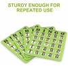 image:imageGSE Games amp Sports Expert Jumbo EasyRead Shutter Slide Bingo Cards Bulk Reusable JamProof Bingo Game Cards with Fingertip Slide Windows for Large Groups 25PackGreen