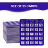 image:imageGSE Games amp Sports Expert Jumbo EasyRead Shutter Slide Bingo Cards Bulk Reusable JamProof Bingo Game Cards with Fingertip Slide Windows for Large Groups 25PackBlue