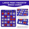 image:imageGSE Games amp Sports Expert Jumbo EasyRead Shutter Slide Bingo Cards Bulk Reusable JamProof Bingo Game Cards with Fingertip Slide Windows for Large Groups 25PackBlue