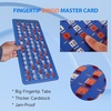 image:imageGSE Games amp Sports Expert Jumbo EasyRead Shutter Slide Bingo Cards Bulk Reusable JamProof Bingo Game Cards with Fingertip Slide Windows for Large Groups 25PackBlue
