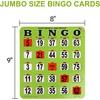 image:imageGSE Games amp Sports Expert Jumbo EasyRead Shutter Slide Bingo Cards Bulk Reusable JamProof Bingo Game Cards with Fingertip Slide Windows for Large Groups 25PackGreen