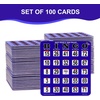 image:imageGSE Games amp Sports Expert Jumbo EasyRead Shutter Slide Bingo Cards Bulk Reusable JamProof Bingo Game Cards with Fingertip Slide Windows for Large Groups 25PackBlue