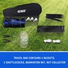 image:imageGSE Games amp Sports Expert Outdoor Badminton Complete Set with Badminton Net 4 Rackets 3 Shuttlecocks amp Carry Bag Outdoor Yard Lawn Game Set for Backyard Park Beach