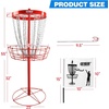 image:imageGSE Games amp Sports Expert PRO Portable Disc Golf Target Basket 12 Chains24 Chains Metal Flying Disc Golf Practice Goal Baskets for Outdoor Yard Backyard Park Training amp GamesRed
