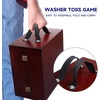 image:imageGSE Games amp Sports Expert Premium Wood Washer Toss Game Set with 8 Washers with Bottle Opener for Adults and Family Portable Lawn Game for Beach Backyard Pitching Tailgating CampingMahogany