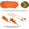 image:imageGSE Games amp Sports Expert Professional Badminton Set Outdoor Sports Net Game Set with Badminton Net 4 Badminton Rackets 3 Shuttlecocks Boundary Line Great for Backyards Parks Beach Lawn