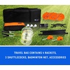 image:imageGSE Games amp Sports Expert Professional Badminton Set Outdoor Sports Net Game Set with Badminton Net 4 Badminton Rackets 3 Shuttlecocks Boundary Line Great for Backyards Parks Beach Lawn