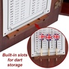 image:imageGSE Games amp Sports Expert Professional Solid Wood Classic Dartboard Cabinet with SisalBristle Dartboard Scoreboard and 6 Steel Tip Darts Easy Assembly Complete with All Accessories BlackDeluxe Walnut