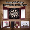 image:imageGSE Games amp Sports Expert Professional Solid Wood Classic Dartboard Cabinet with SisalBristle Dartboard Scoreboard and 6 Steel Tip Darts Easy Assembly Complete with All Accessories BlackDeluxe Cherry
