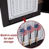 image:imageGSE Games amp Sports Expert Professional Solid Wood Classic Dartboard Cabinet with SisalBristle Dartboard Scoreboard and 6 Steel Tip Darts Easy Assembly Complete with All Accessories BlackBlack