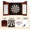 image:imageGSE Games amp Sports Expert Professional Solid Wood Classic Dartboard Cabinet with SisalBristle Dartboard Scoreboard and 6 Steel Tip Darts Easy Assembly Complete with All Accessories BlackDeluxe Walnut